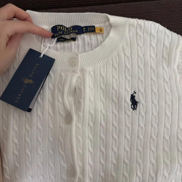 Polo Ralph Lauren Sweaters - Ralph Lauren Women’s White Embroidered Knitted Cardigan – Brand New With Tags